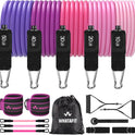 WHATAFIT Resistance Bands with Handles and 5 Adjustable Levels