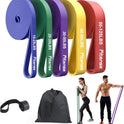 Fitense Resistance Bands Set - Pull Up Bands for Men & Women, 4 Levels, Anchor, Poster & Pouch