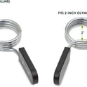 ProsourceFit Olympic Barbell Clips - Secure, Easy-Grip 2-Inch Collars for Weightlifting