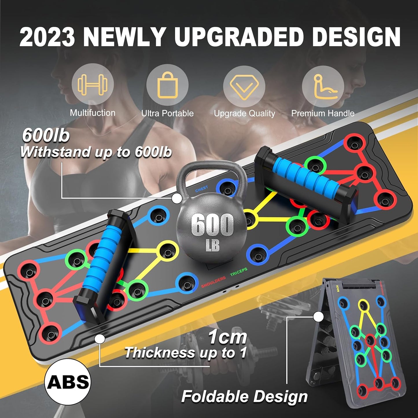 IUT Fitness 15-in-1 Push Up Board for Full-Body Workout Equipment