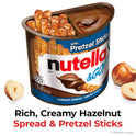 Nutella & GO! Chocolate Hazelnut Spread with Cocoa + Pretzel Sticks, 12 Snack Packs, 1.9 oz Each