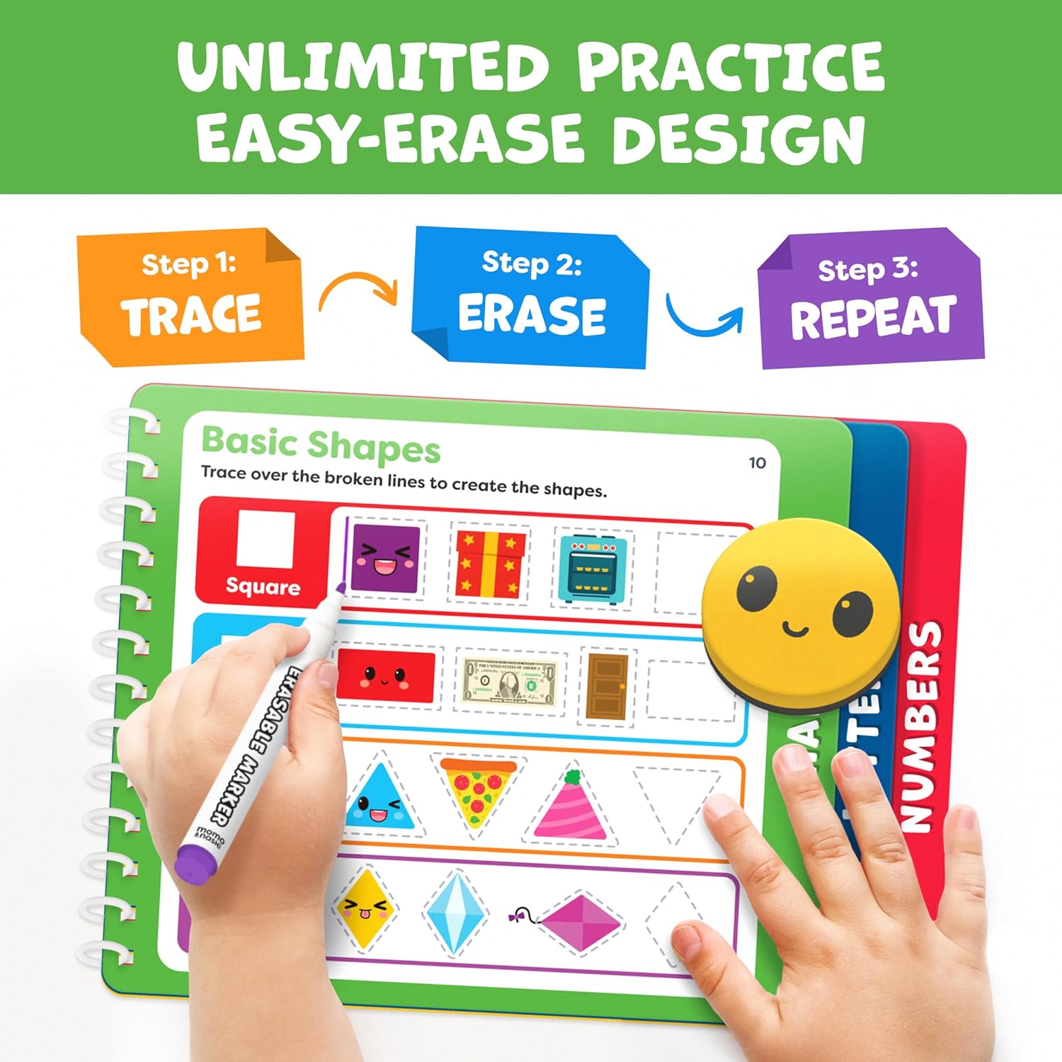 Preschool Learning Activities - Tracing Books for Kids Ages 3-5 - Toddler Handwriting Practice - Letter Tracing for Kids Preschool Kindergarten 3-4, 4-5 - 3 year old boy gift - Gifts for Grandkids