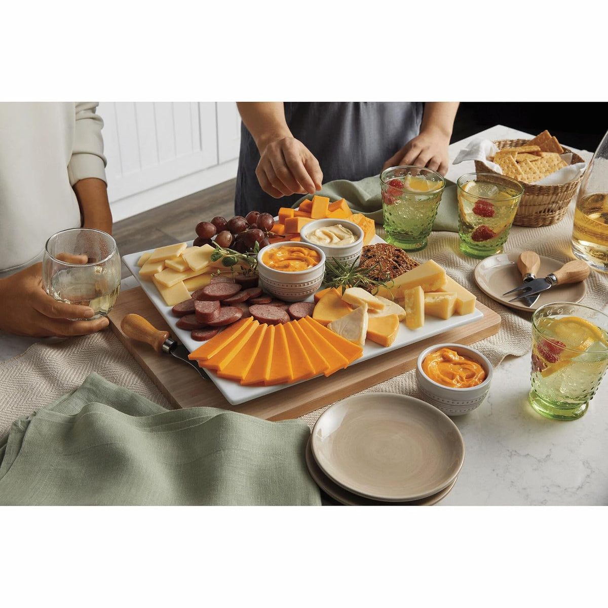 The Swiss Colony 27 Favorites Food Gift Set, Summer Sausage Meats and Cheeses, Assorted Chocolates, Candies, Petits Fours, Cheese & Charcuterie Board Gifts Basket, Holiday, Christmas - Holiday Red Box