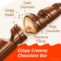 Kinder Bueno Milk Chocolate Bars with Hazelnut Cream, Bulk 20 Pack, Chocolate Candy Bars for Game Day, Football Party Supplies, Snacks for Adults, 4 Per Pack