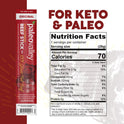 Paleovalley 100% Grass Fed Original Beef Sticks - Delicious Gluten Free Beef Snack - High Protein Keto Friendly