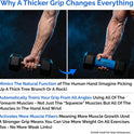 Fat Gripz - Thick Grips for Bigger Arms & Stronger Grip (4x Men's Health Award Winner)