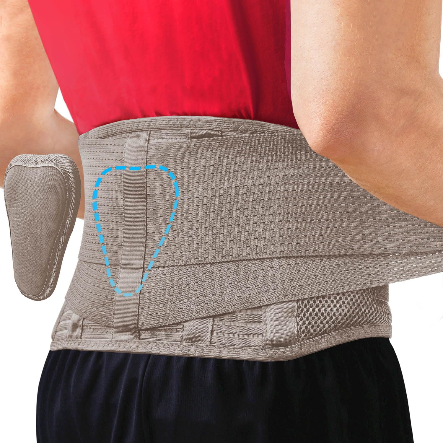 Sparthos Back Brace for Lower Back Pain Relief - Breathable Lumbar Support