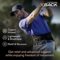 Copper Fit X-Back Brace for Lower Back Pain and Lumbar Support - Adjustable and Breathable Design
