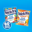 Welch's Fruit Snacks, Mixed Fruit & Mango Peach Snack Box, Gluten Free, Stocking Stuffers, 0.8oz Snack Packs (Pack of 60)