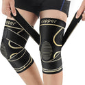 Copper Knee Braces with Strap for Knee Pain Relief, 2 Pack, Medium Size