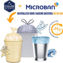 Color Scents Medium Trash Bags - 8 Gallon, 40 Bags (1 Pack of 40 Bags) Twist Tie - Cream Color Bag in Vanilla Flower Scent with Microban