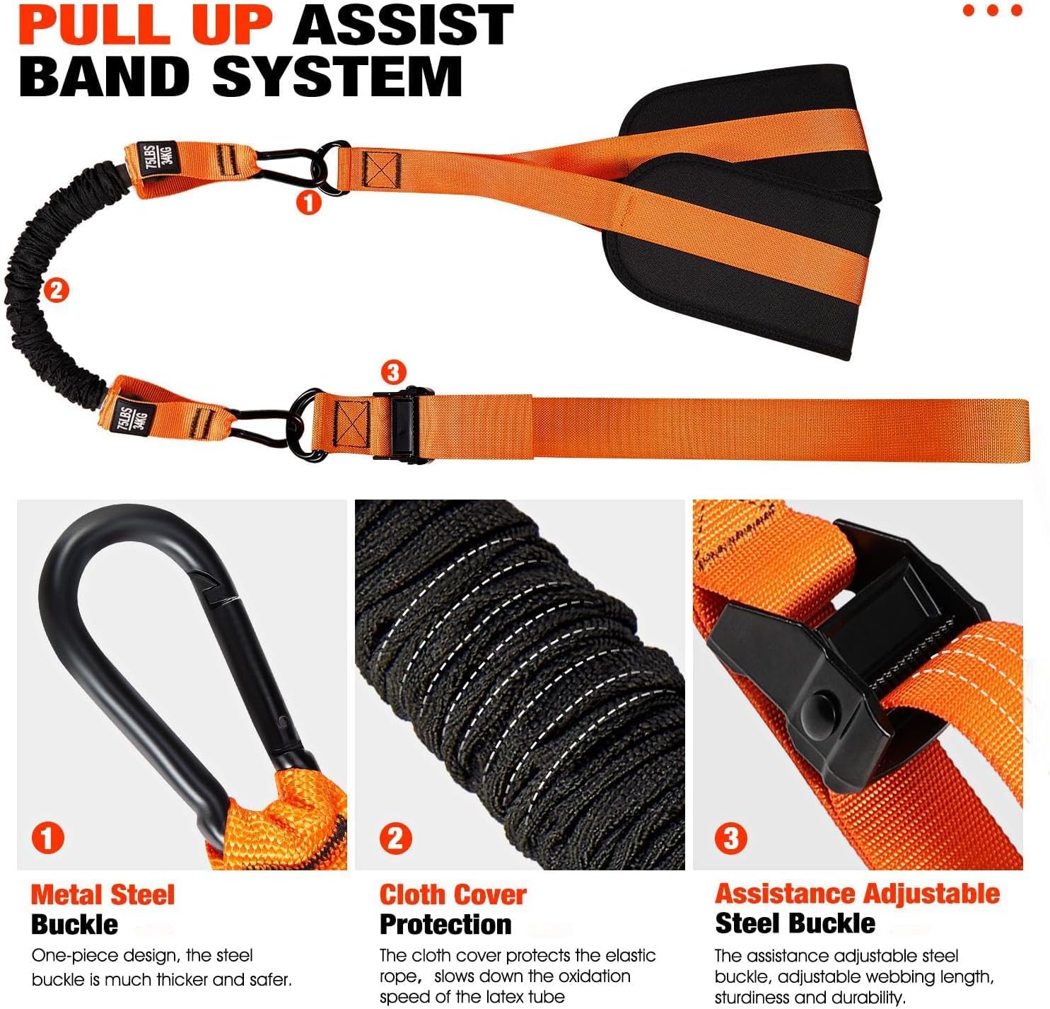 HPYGN Two Feet Pull Up Assistance Bands, Heavy Duty Resistance Bands