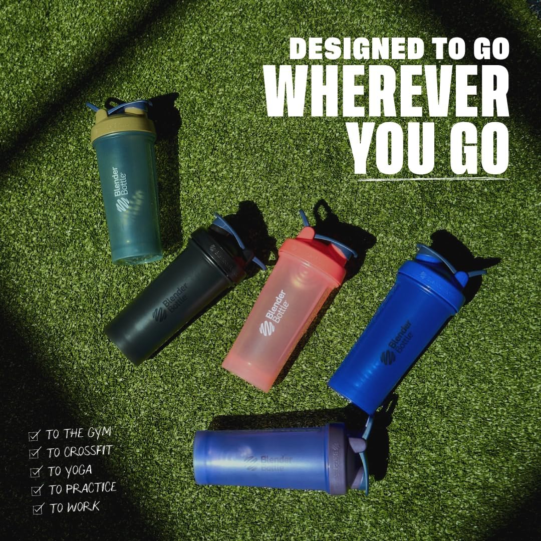 BlenderBottle Classic V2 Shaker Bottle, 28oz (2 Pack), Black & Navy