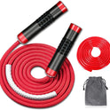 Redify Weighted Jump Rope for Workout Fitness (1LB), Tangle-Free Ball Bearing Rope