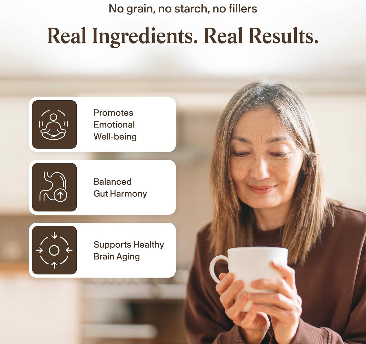 Real Mushrooms Lions Mane Mushroom Cognition (120 Capsules) Lions Mane Mushroom Powder Extract Capsules | Brain Supplement, Brain Vitamins, Focus Supplement