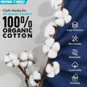 BASE CAMP 100% Cotton Reusable Cloth Face Masks with Filter Pocket