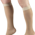 Truform 15-20 mmHg Women's Knee High Compression Stockings, Open Toe, Medium