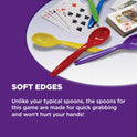 PlayMonster Spoons in a Case, Card Games for Kids - Spoons Game, Fun Family Games for Kids and Adults, Game Night, Travel Games, 3-6 Players, Ages 7+