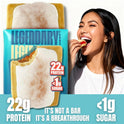 Legendary Foods 22g Protein Pastry 0g Added Sugar, Low Carb, Gluten Conscious, Keto Snack, Ideal for Glucose Management, Includes Whey Protein Isolate, 8 Pack Frosted Cinnamon