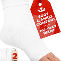 KEMFORD Ankle Compression Sleeve - 20-30mmHg, Beige, M