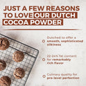 Cocoa Powder (8 oz) Dutch Processed Cocoa Powder, Unsweetened, Extra Rich Cocoa Flavor, 22-24% Fat, Premium Culinary Grade, Non-GMO Sourced, Fair Trade Certified, Perfect Cocoa for Baking and Cooking