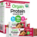 Orgain Organic Vegan Protein Bars, Peanut Butter Chocolate Chunk - 10g Plant Based Protein, Low Calorie Healthy Snacks, No Lactose or Soy Ingredients, Gluten Free, Non-GMO - 1.41 Oz (Pack of 12)