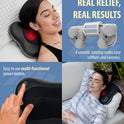 Zyllion Shiatsu Back and Neck Massager with Heat - 3D Electric Kneading Deep Tissue Massage Pillow