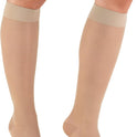 Truform 15-20 mmHg Women's Knee High Compression Stockings, 20 Denier, Nude, Medium
