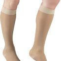 Truform 15-20 mmHg Women's Knee High Compression Stockings, 20 Denier, Nude, Medium