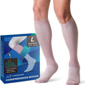 Knee Length Compression Socks for Women and Men, 15-20mmHg