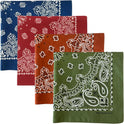 Peacock Crew Premium Soft Cotton Bandanas Paisley 22 x 22 inches