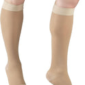 Truform 15-20 mmHg Women's Knee High Compression Stockings, Open Toe, Medium