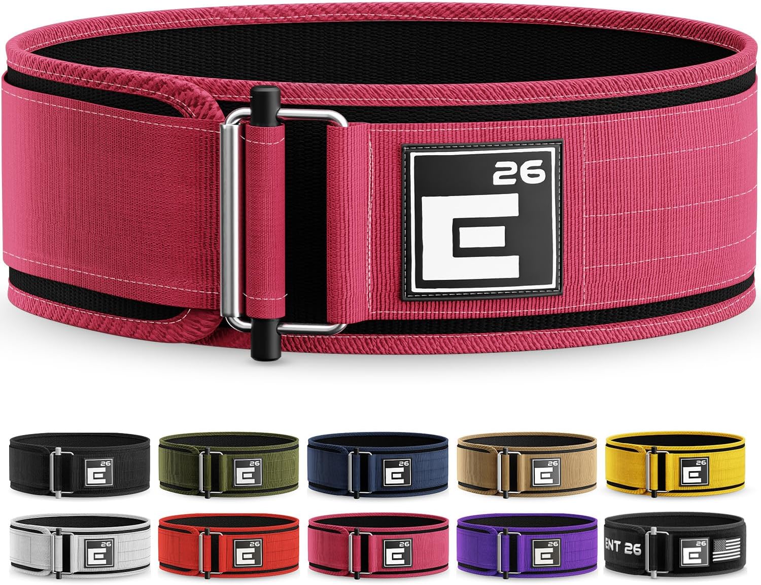 Element 26 Self-Locking Weight Lifting Belt - Premium Weightlifting Support for Functional Fitness