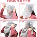 Tegeme 50 Pieces Disposable Face Makeup Protector Hood