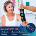 FEATOL Wrist Brace Hand Brace for Carpal Tunnel and Tendonitis Support Right Hand Small/Medium