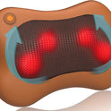 Zyllion Shiatsu Back and Neck Massager with Heat - 3D Electric Kneading Deep Tissue Massage Pillow