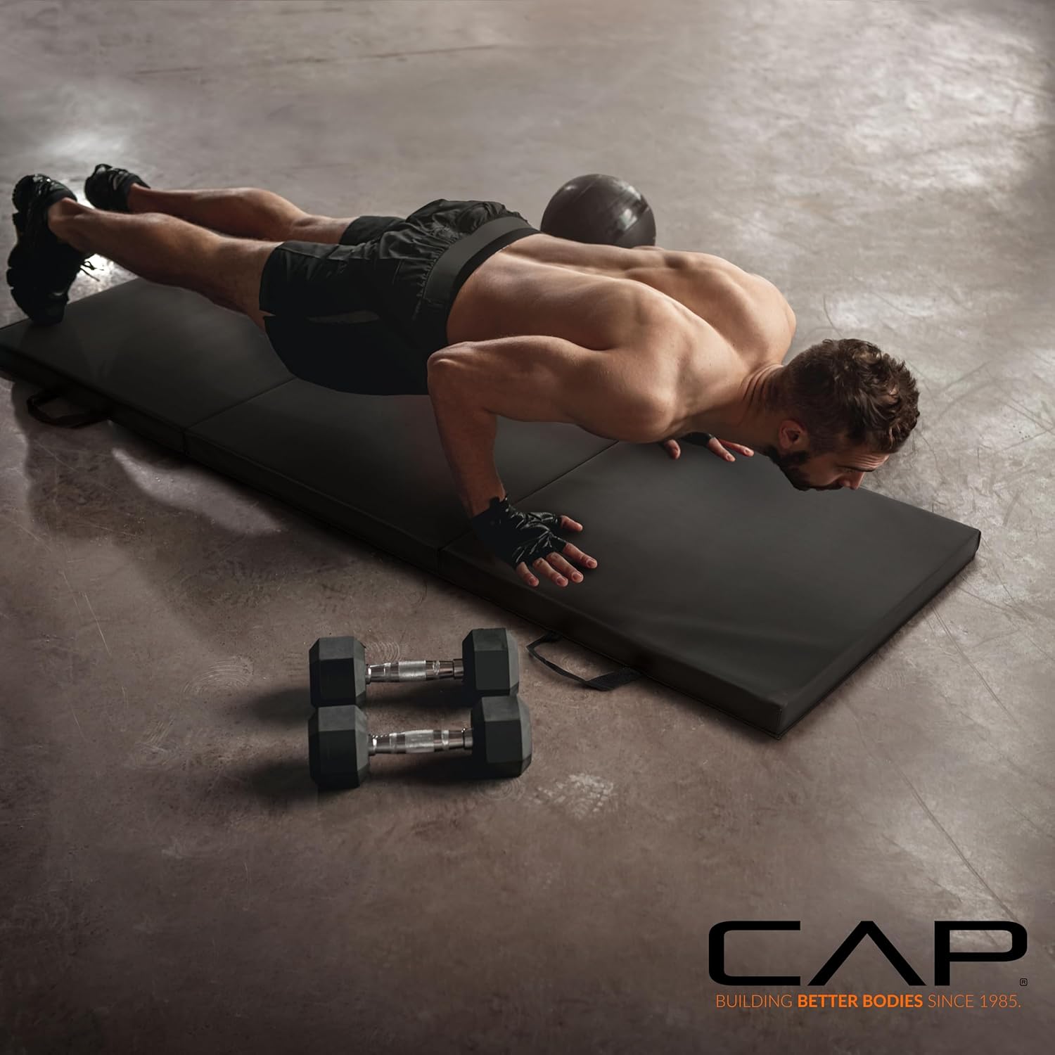 CAP Barbell 2-Inch Folding Anti-Tear Exercise Mat, Multiple Colors