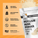 It's Just! - Psyllium Husk Powder, GLP-1 Friendly, Easy Mixing Dietary Fiber, Cleanse Your Digestive System, Finely Ground Powder, Ideal for Keto Baking, Non-GMO (Unflavored, 10oz (Pack of 1))