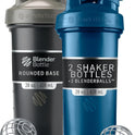 BlenderBottle Classic V2 Shaker Bottle, 28oz (2 Pack), Black & Navy