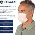Halyard FluidShield Level 3 Disposable Procedure Mask with Soft Lining and Earloops
