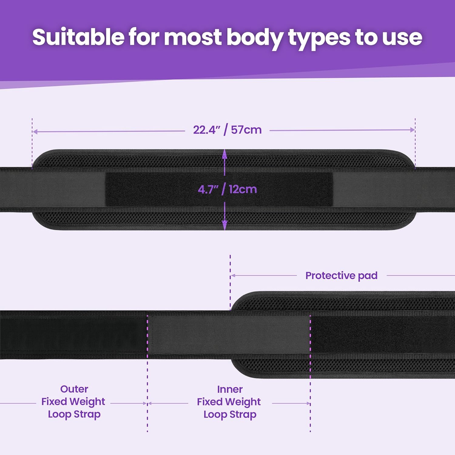 Balency Hip Thrust Belt, Dumbbell and Kettlebell Compatible, Slip-Resistant Padding for Gym or Home Workouts