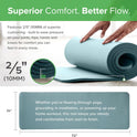 Gaiam 10mm Yoga Mat with Carrying Strap for Home Workouts