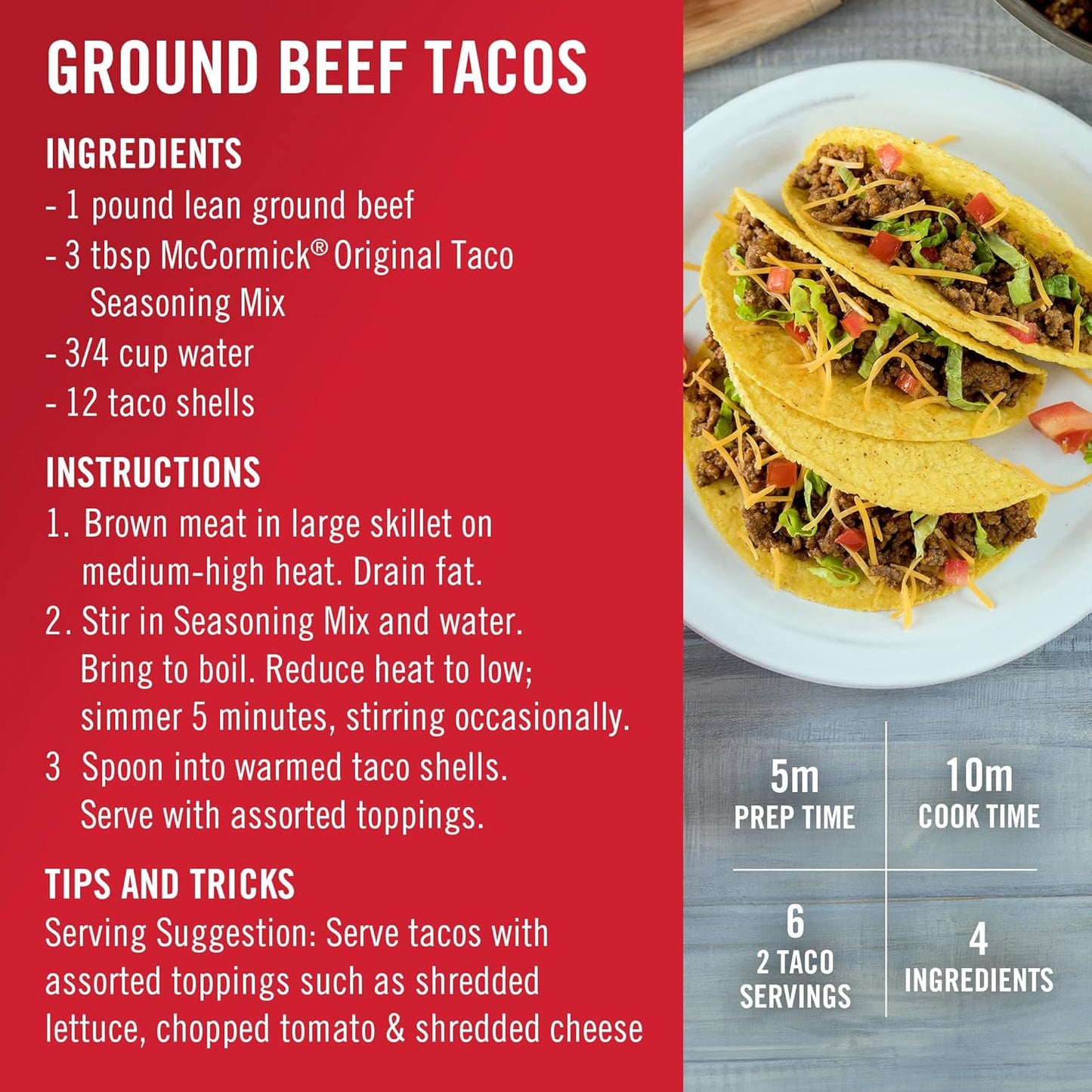 McCormick Original Taco Seasoning Mix, 24 oz