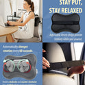 Zyllion Shiatsu Back and Neck Massager with Heat - 3D Electric Kneading Deep Tissue Massage Pillow