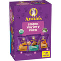 Annie's Organic Variety Pack, Cheddar Bunnies, Bunny Grahams and Cheddar Squares, 12 Pouches, 11 oz