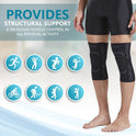 Bodyprox Knee Compression Sleeve for Men and Women, Medium, 2 Pack