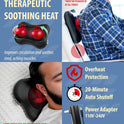 Zyllion Shiatsu Back and Neck Massager with Heat - 3D Electric Kneading Deep Tissue Massage Pillow