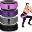 Fabric Resistance Bands, 3 Levels for Workout, Leg Strength Training, Rehab, Yoga