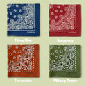 Peacock Crew Premium Soft Cotton Bandanas Paisley 22 x 22 inches