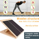 Adjustable Wooden Slant Board - 5-Angle Foldable Calf Stretcher & Squat Wedge for Home Gym